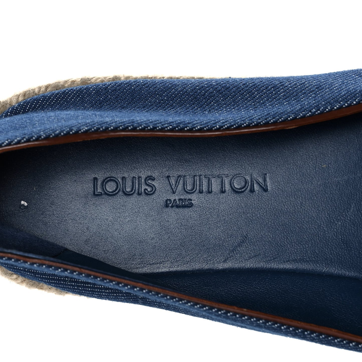Denim Articles De Voyage Espadrille Flats 38 Blue