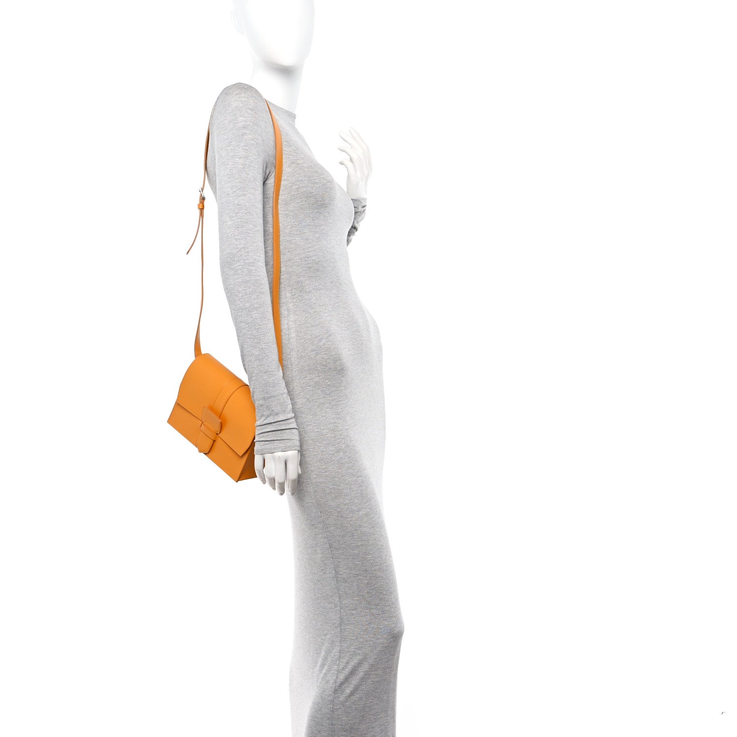 Salvatore Ferragamo Calfskin Altea Box Shoulder Bag Yellow 2 of 10
