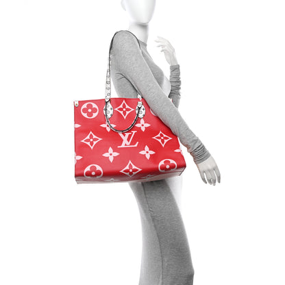 Louis Vuitton Monogram Giant Onthego GM Rouge Rose 2 of 15