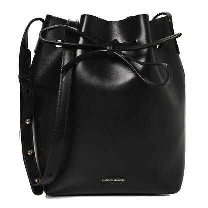 Mansur Gavriel Saffiano Mini Bucket Bag Black 1 of 12