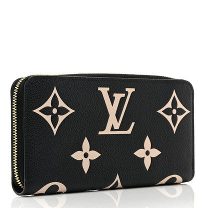 Louis Vuitton Empreinte Monogram Giant Zippy Wallet Black Beige 3 of 8