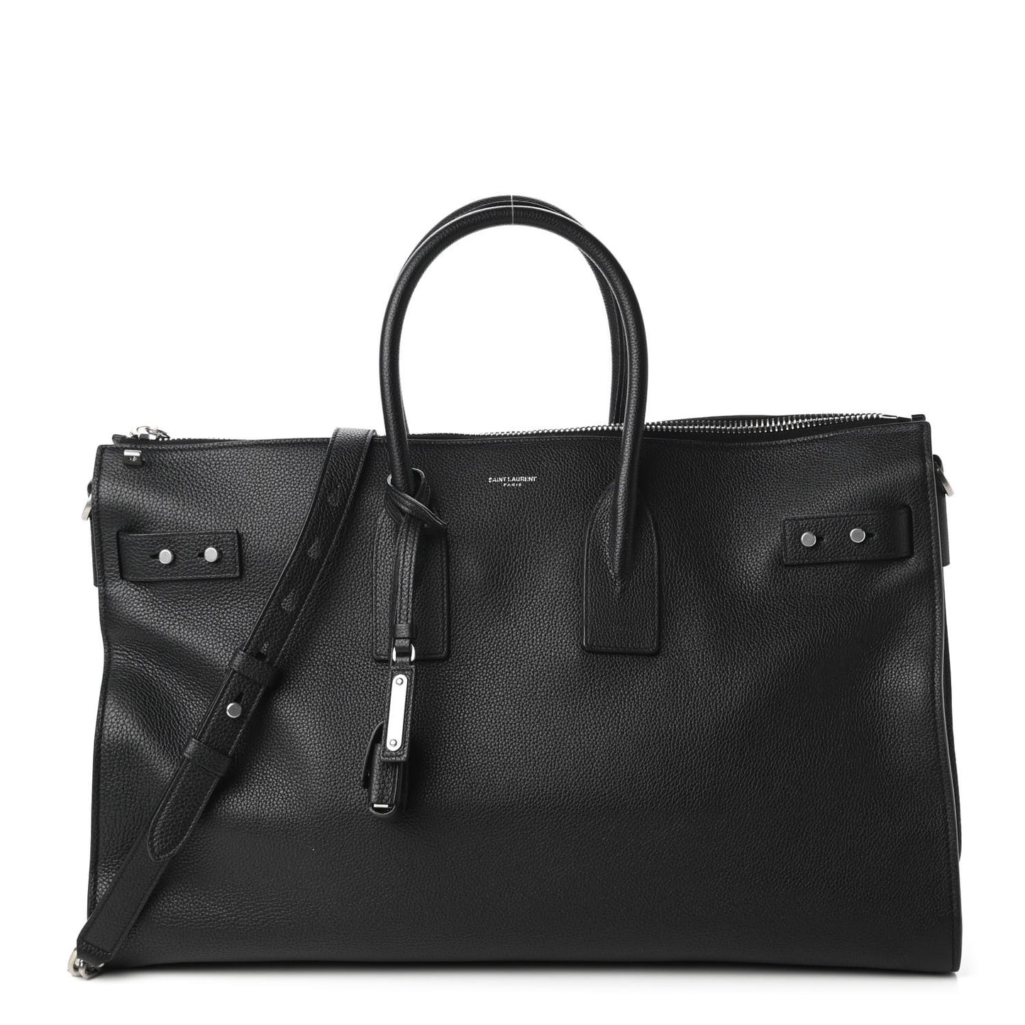 Grained Calfskin Medium Souple Sac De Jour Duffle Black