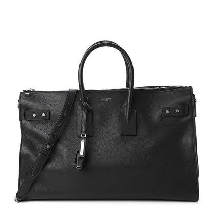 Saint Laurent Grained Calfskin Medium Souple Sac De Jour Duffle Black 1 of 11