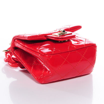 Chanel Patent Leather 2.55 Ankle Wrist Bag Red 4 of 8
