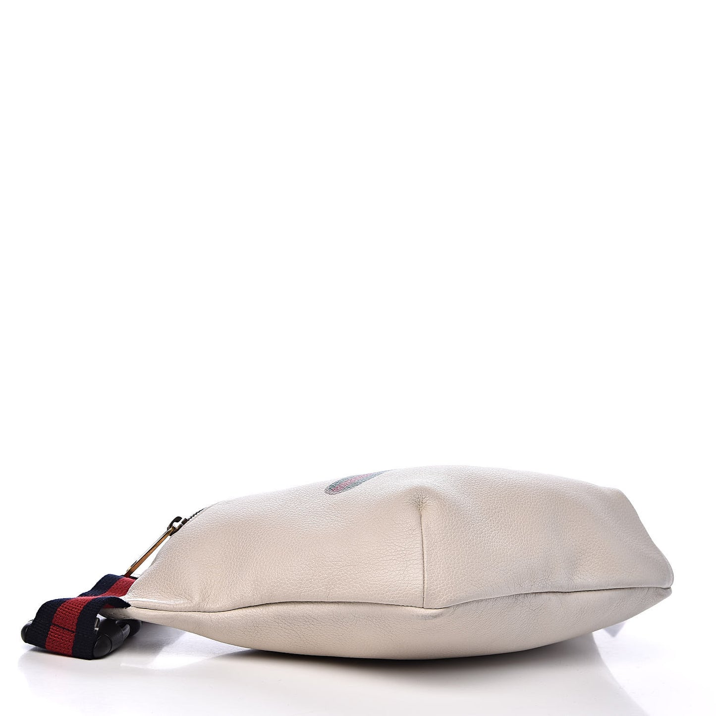 Grained Calfskin Logo Belt Bag White