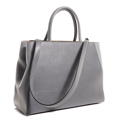 Fendi Vitello Elite Flamingo Regular 2Jours Tote Grigio Grigio Chiaro 3 of 10