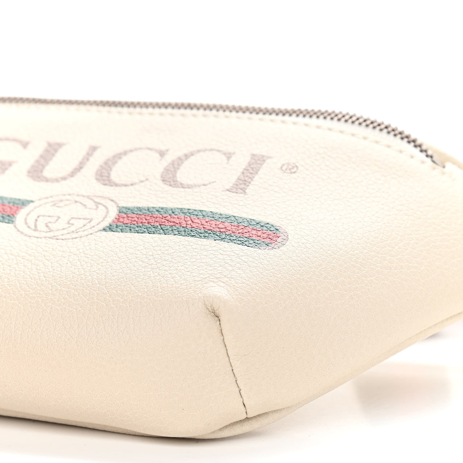 Gucci Grained Calfskin Small Logo Belt Bag White 10 of 11