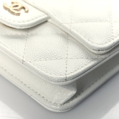Chanel Caviar Quilted Mini Chain Bag White 11 of 12