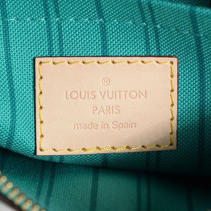 Louis Vuitton Monogram Neverfull MM GM Pochette Turquoise 6 of 7