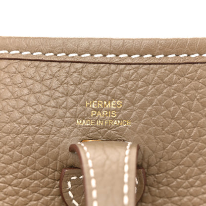Hermes Taurillon Clemence Amazone Evelyne TPM Etoupe Bleu Indigo 6 of 13