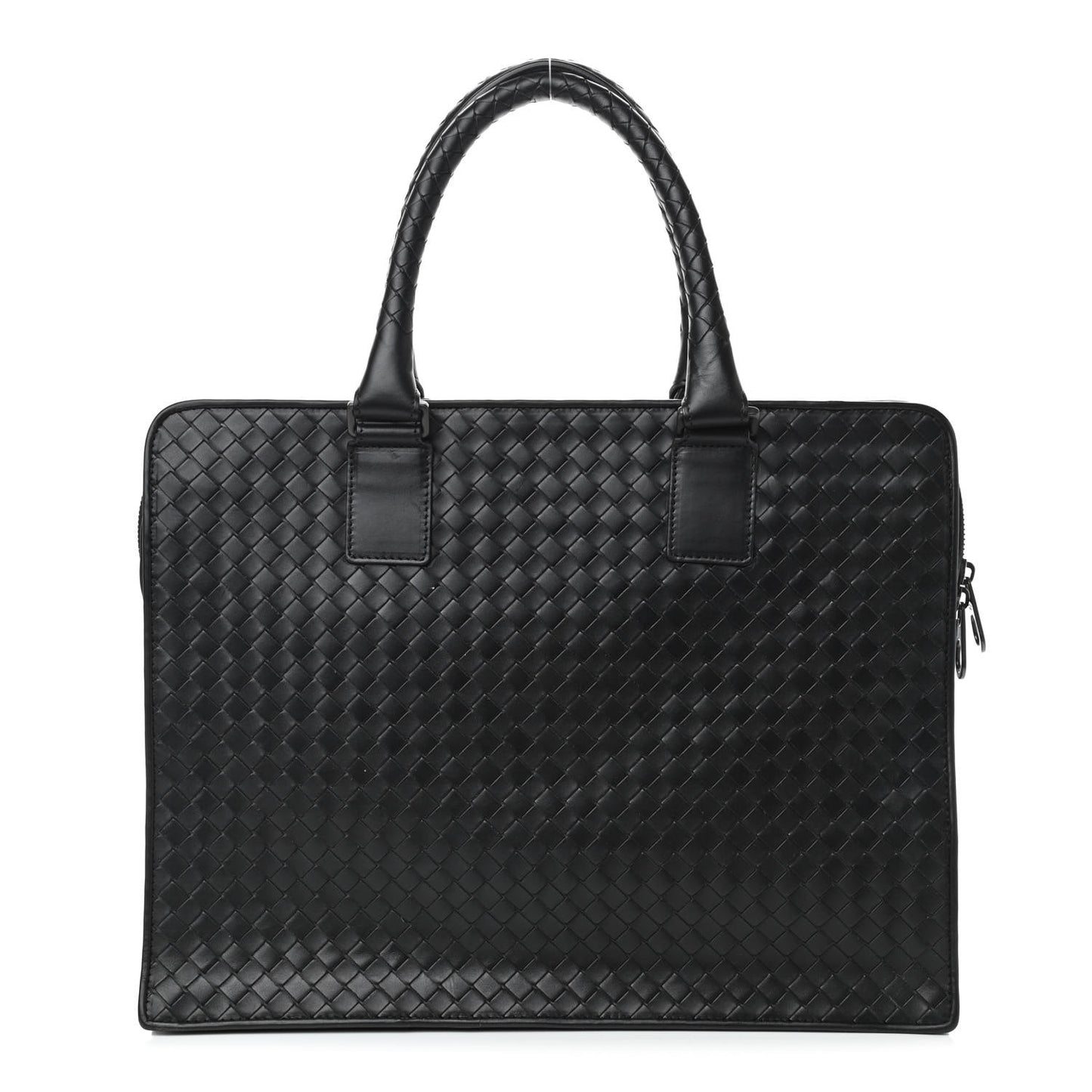 Calfskin Intrecciato Briefcase Black