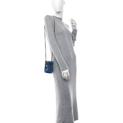 Chanel Denim Quilted Mood Mini Bucket With Chain Blue Multicolor 2 of 10