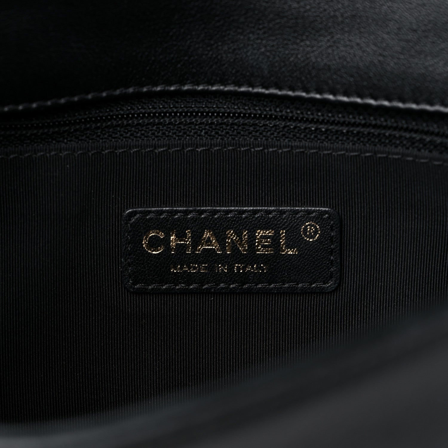 Chanel Calfskin Quilted Medium Graphic Flap Beige Black 6 of 15
