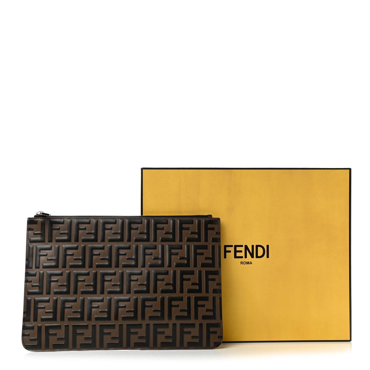 Vitello FF 1974 Embossed Pouch Maya Black