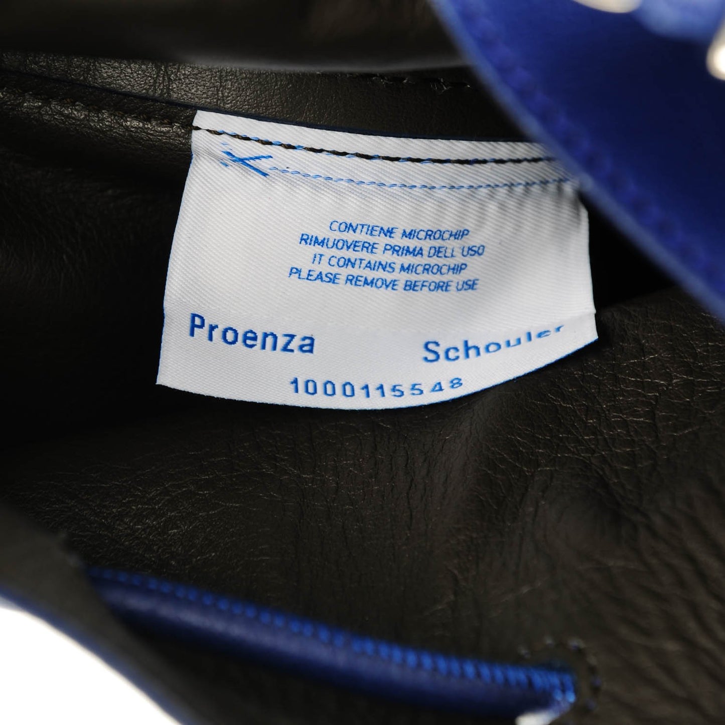 Calfskin Buffalo Medium Bucket Bag Blue