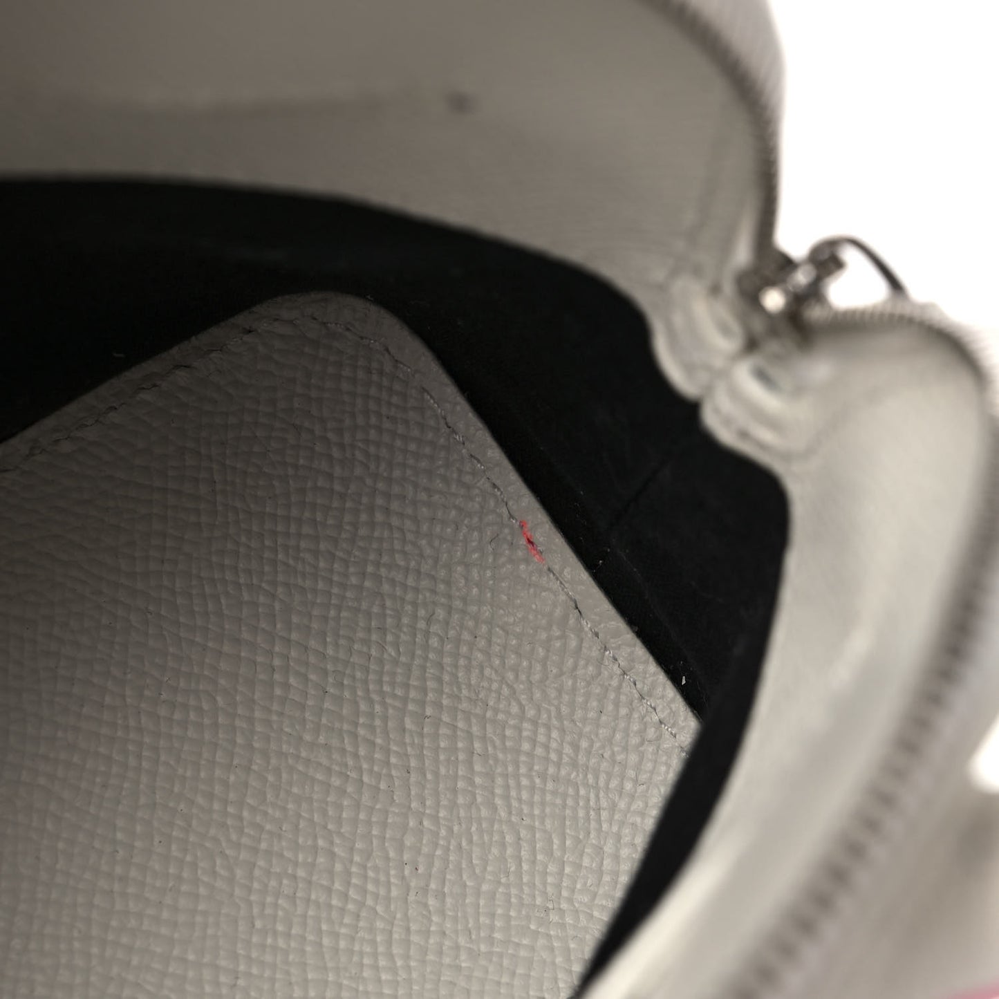 Grained Calfskin Graffiti Print XXS Ville Top Handle Bag White