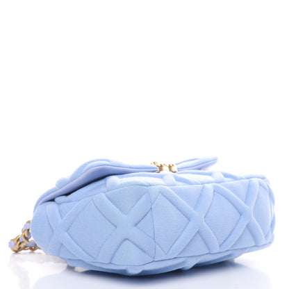 Chanel Jersey Lambskin Quilted Medium 19 Flap Light Blue 4 of 10