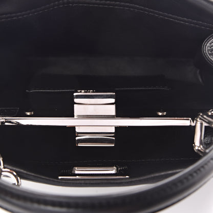 Fendi Nappa Lace Up Mini Peekaboo Iconic Satchel Black 5 of 9