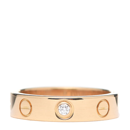 Cartier 18K Yellow Gold Diamond 4mm LOVE Wedding Band Ring 46 3.75 1 of 4