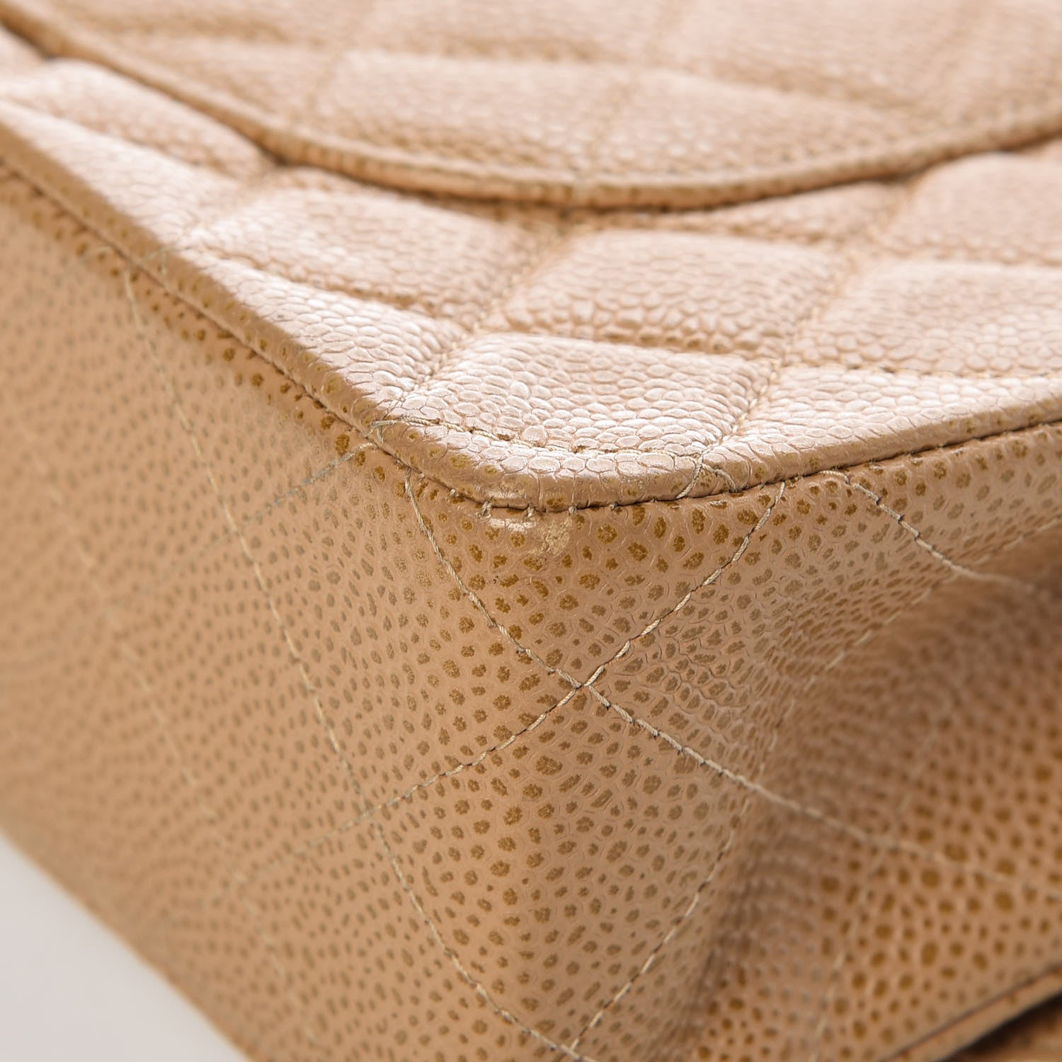 Chanel Caviar Quilted Medium Double Flap Beige 16 of 16