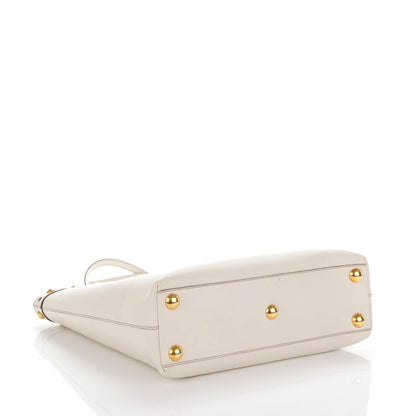 Gucci Calfskin Babouska Large Vertical Shopping Tote White 4 of 8