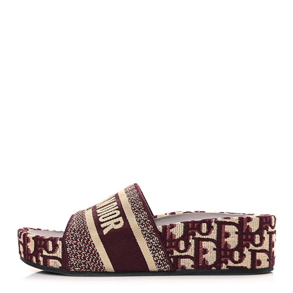 Christian Dior Oblique D-Way Platform Sandal 39 Deep Amaranth 1 of 8