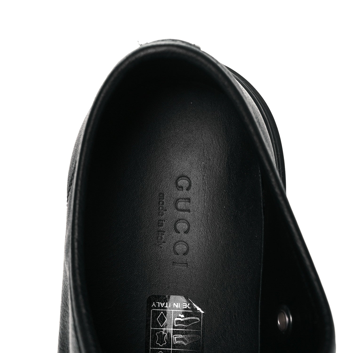 Gucci Calfskin Miro Soft Womens Lace Up Sneakers 37 Black 7 of 7