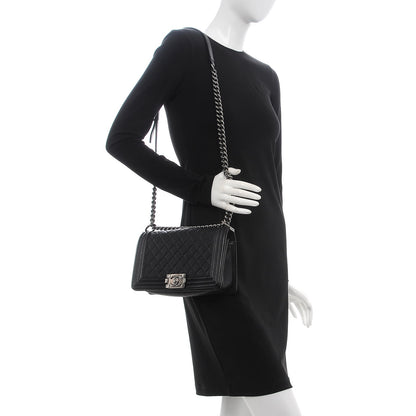 Chanel Caviar Quilted Medium Boy Flap Black 2 of 10