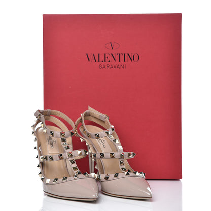 Valentino Garavani Patent Rockstud Ankle Strap 100mm Pumps 36 Poudre 11 of 11