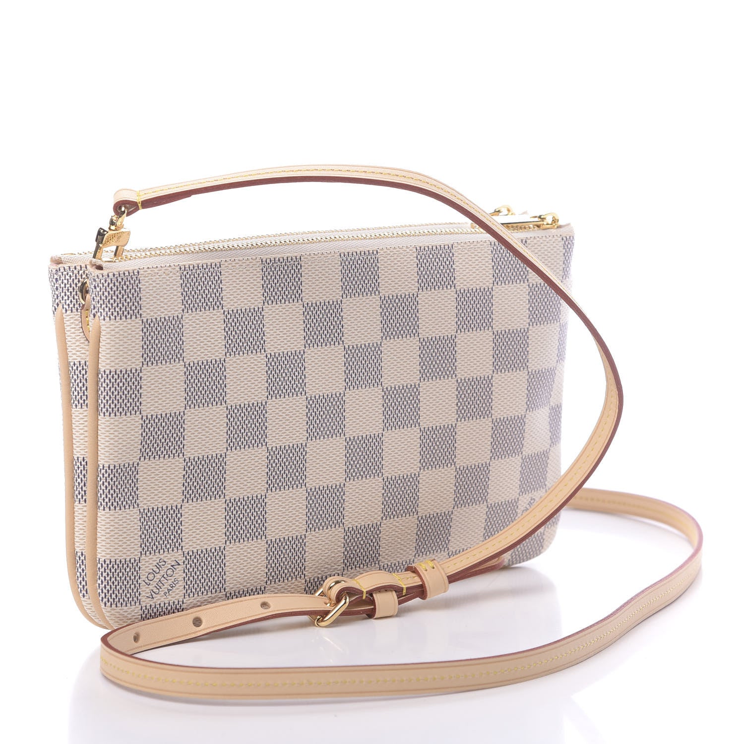 Louis Vuitton Damier Azur Double Zip Pochette 3 of 10