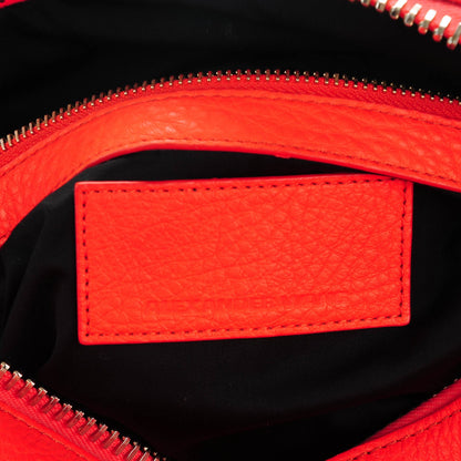 Alexander Wang Pebbled Lambskin Rocco Tangerine Pale Gold Hardware 6 of 8