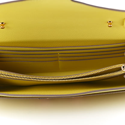 Hermes Evercolor Constance Wallet To Go Lime 5 of 10