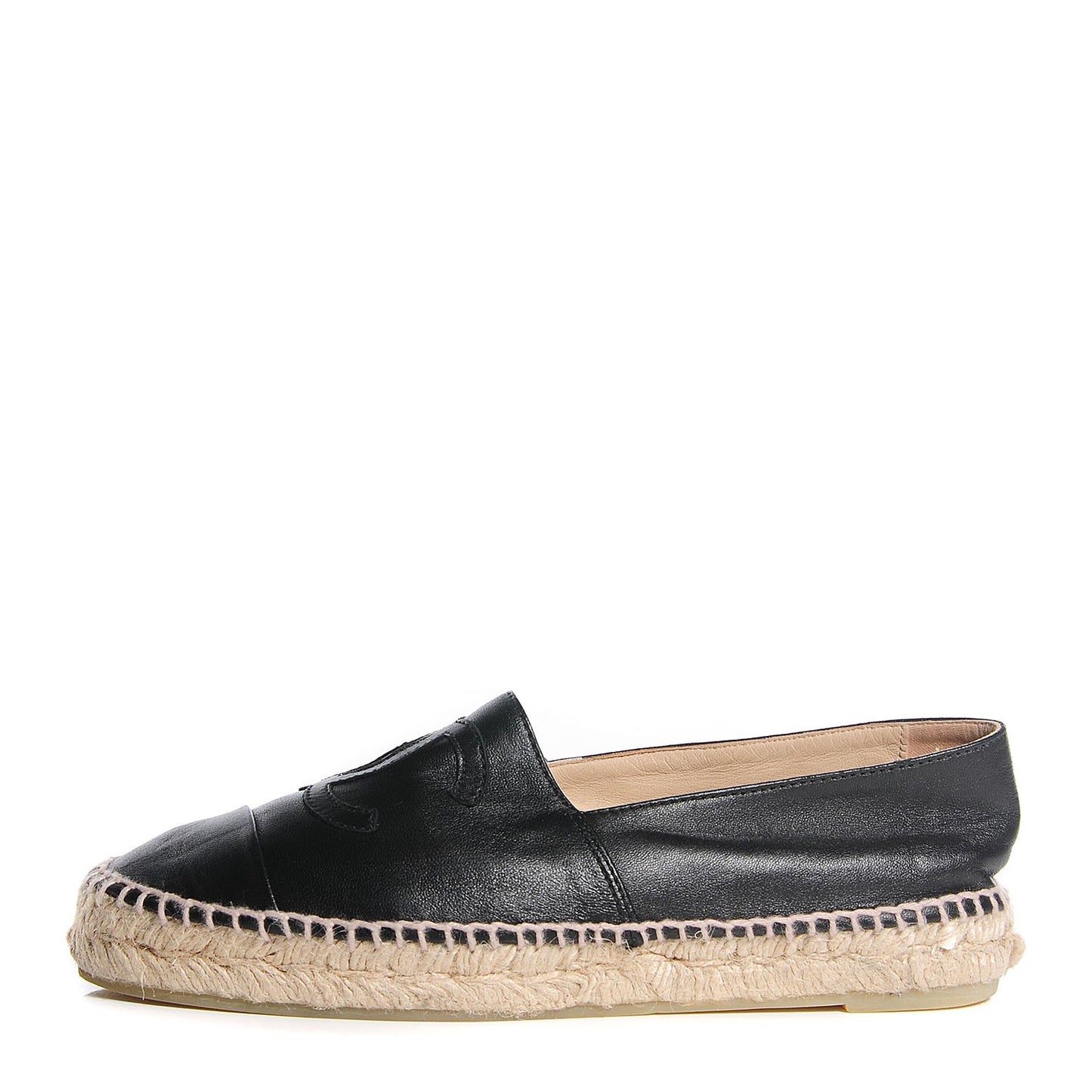 Lambskin CC Espadrilles 38 Black