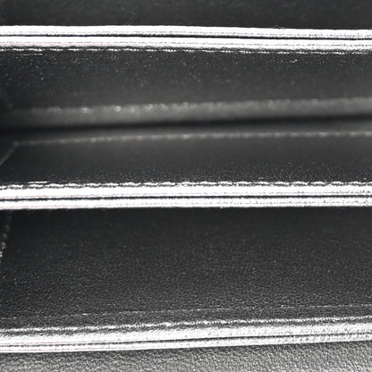 Prada Metallic Saffiano Triangle Accordion Card Case with Chain Cromo 5 of 10