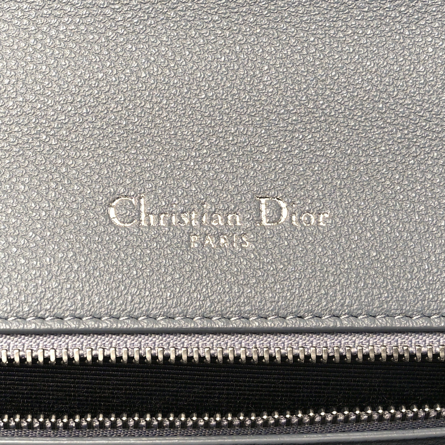Christian Dior Grained Calfskin Large Diorama Flap Bag Grey 6 of 9