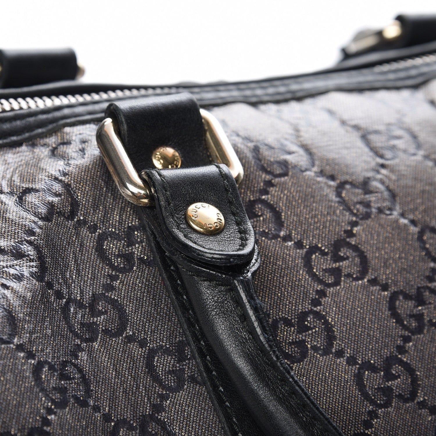 Gucci Crystal Monogram Medium Joy Boston Black 10 of 11