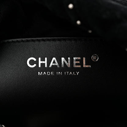 Chanel Suede Stitched Quilted Studded Mini Chanel 22 Black 6 of 10