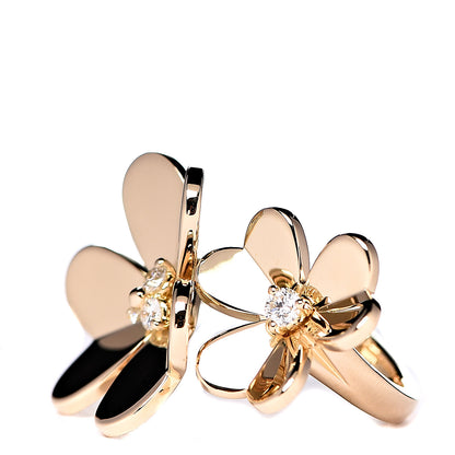 Van Cleef & Arpels 18K Yellow Gold Diamond Frivole Between The Finger Ring 48 4.5 3 of 7