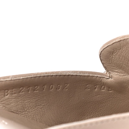 Hermes Shiny Lizard Calfskin Oz Mules 37 Beige Sarrazin 8 of 9