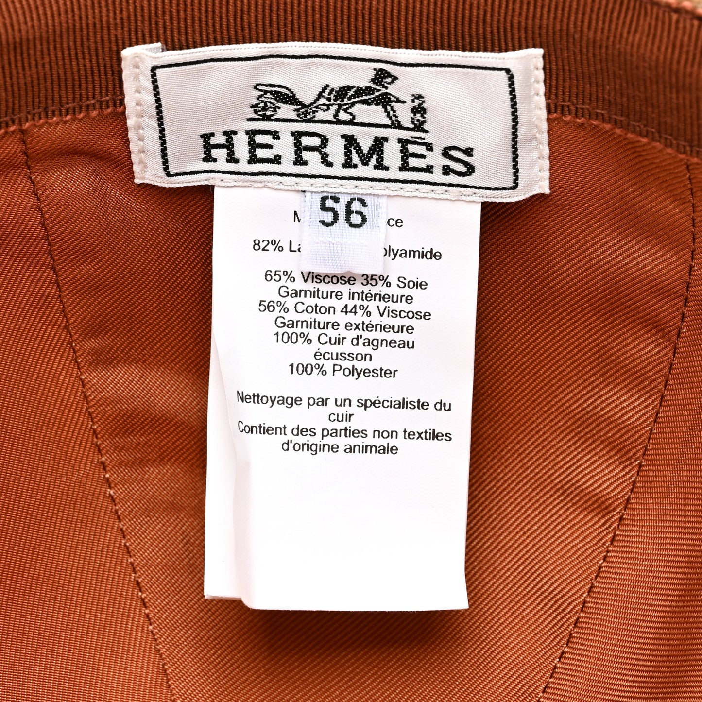 Wool Lambskin Serena Cap 56 Gold