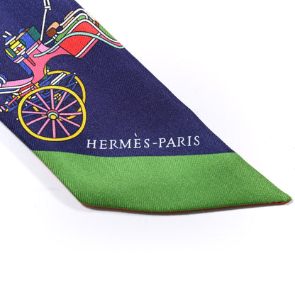 Hermes Silk Les Voitures Exquises Twilly 4 of 4