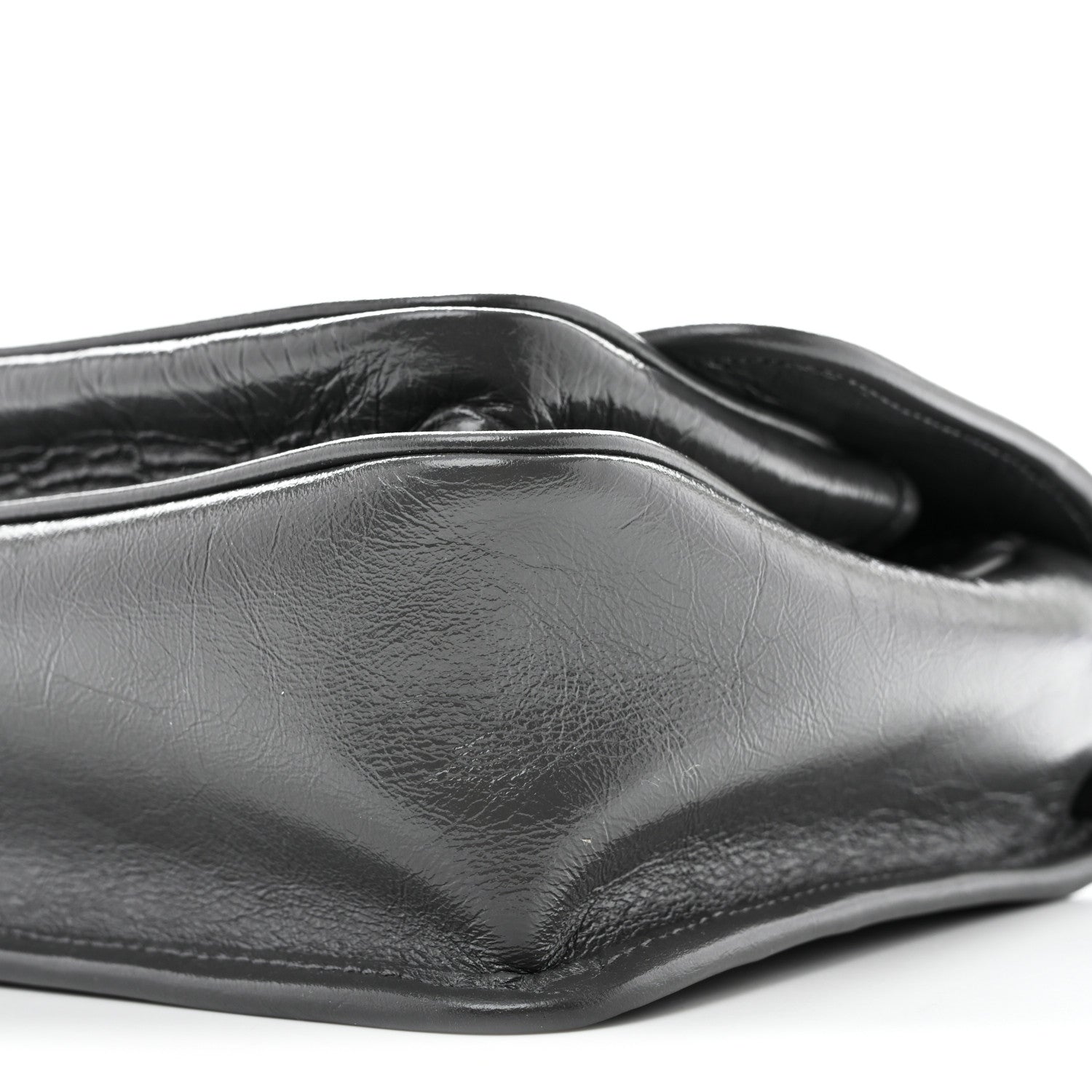 Saint Laurent Crinkled Calfskin Matelasse Monogram Baby Niki Chain Satchel Storm 10 of 13
