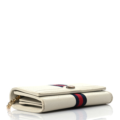 Gucci Textured Calfskin Web Ophidia Wallet On Chain Mystic White 4 of 14