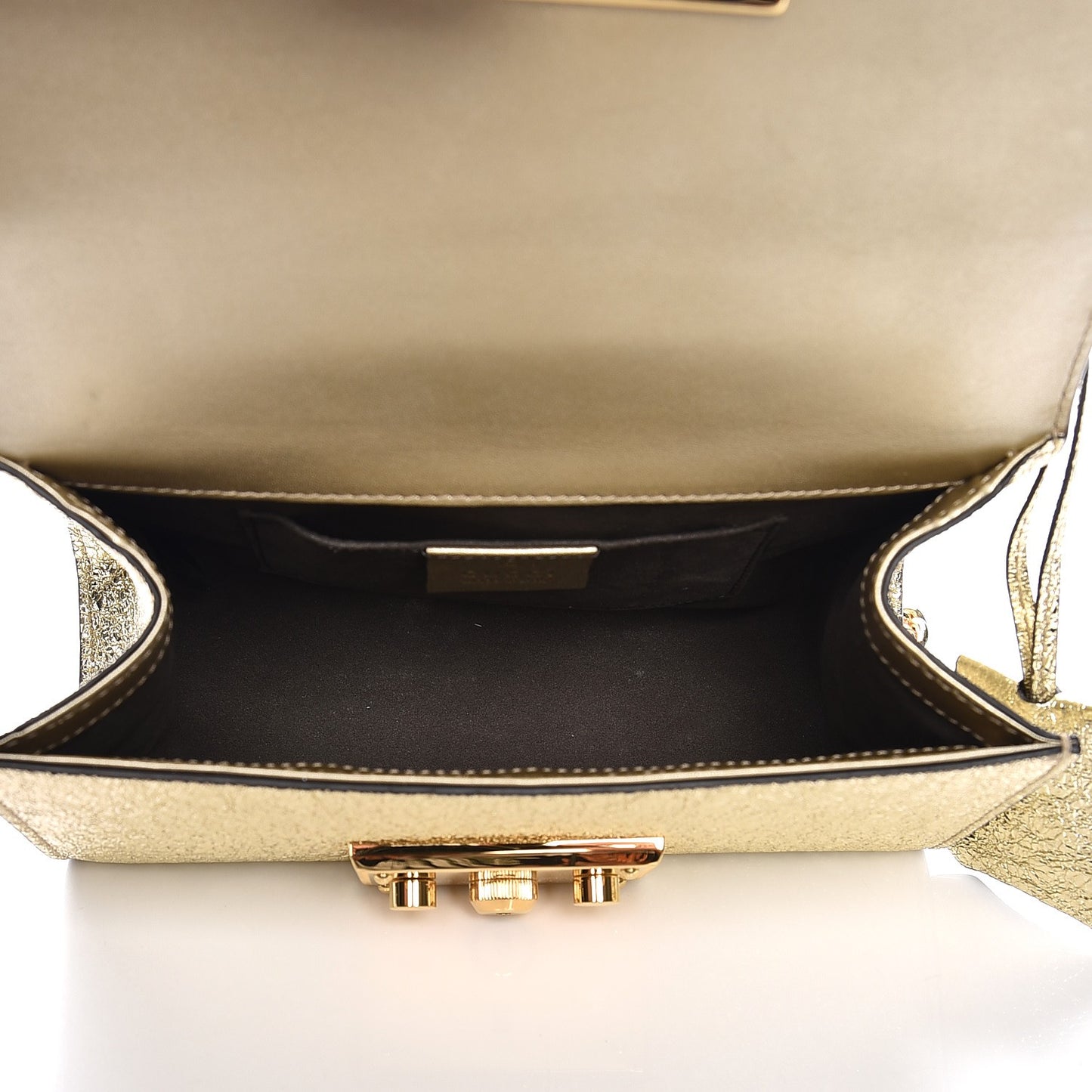 Galassia Small Padlock Shoulder Bag Platino