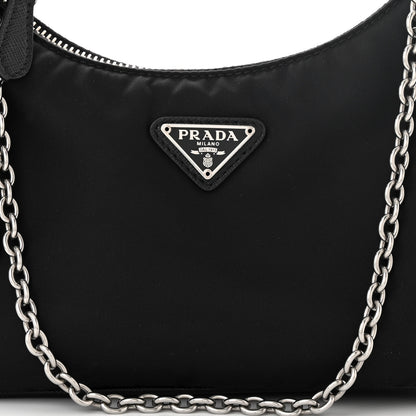 Prada Nylon Re-Edition 2005 Shoulder Bag Black 9 of 11