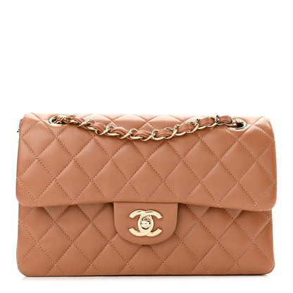Chanel Lambskin Quilted Small Double Flap Brown 1 of 11