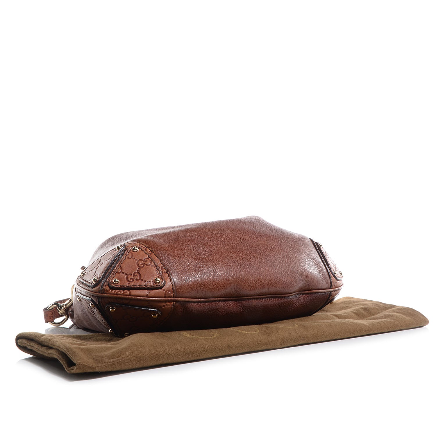 Gucci Leather Guccissima Medium Indy Top Handle Bag Brown 4 of 7