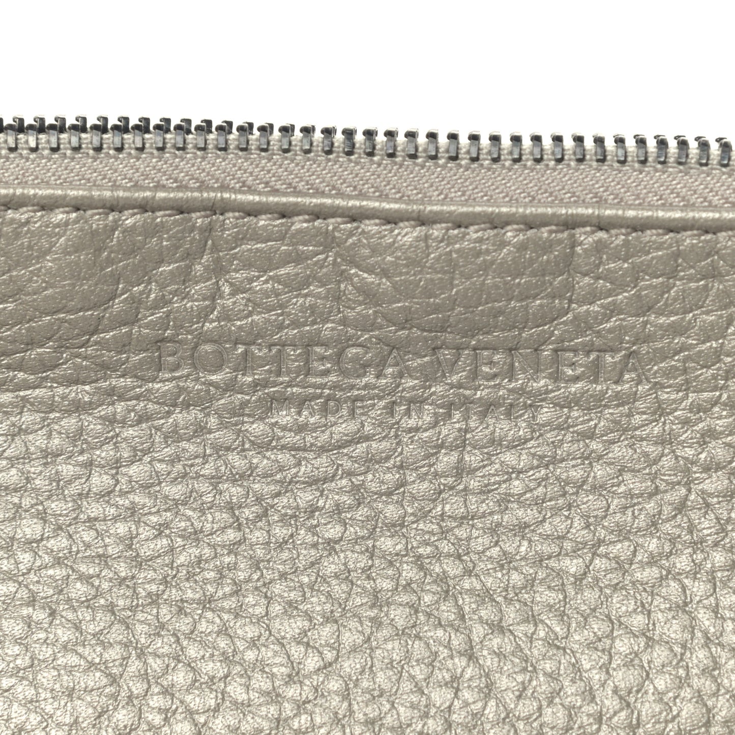 Metallic Intrecciato Tote Silver