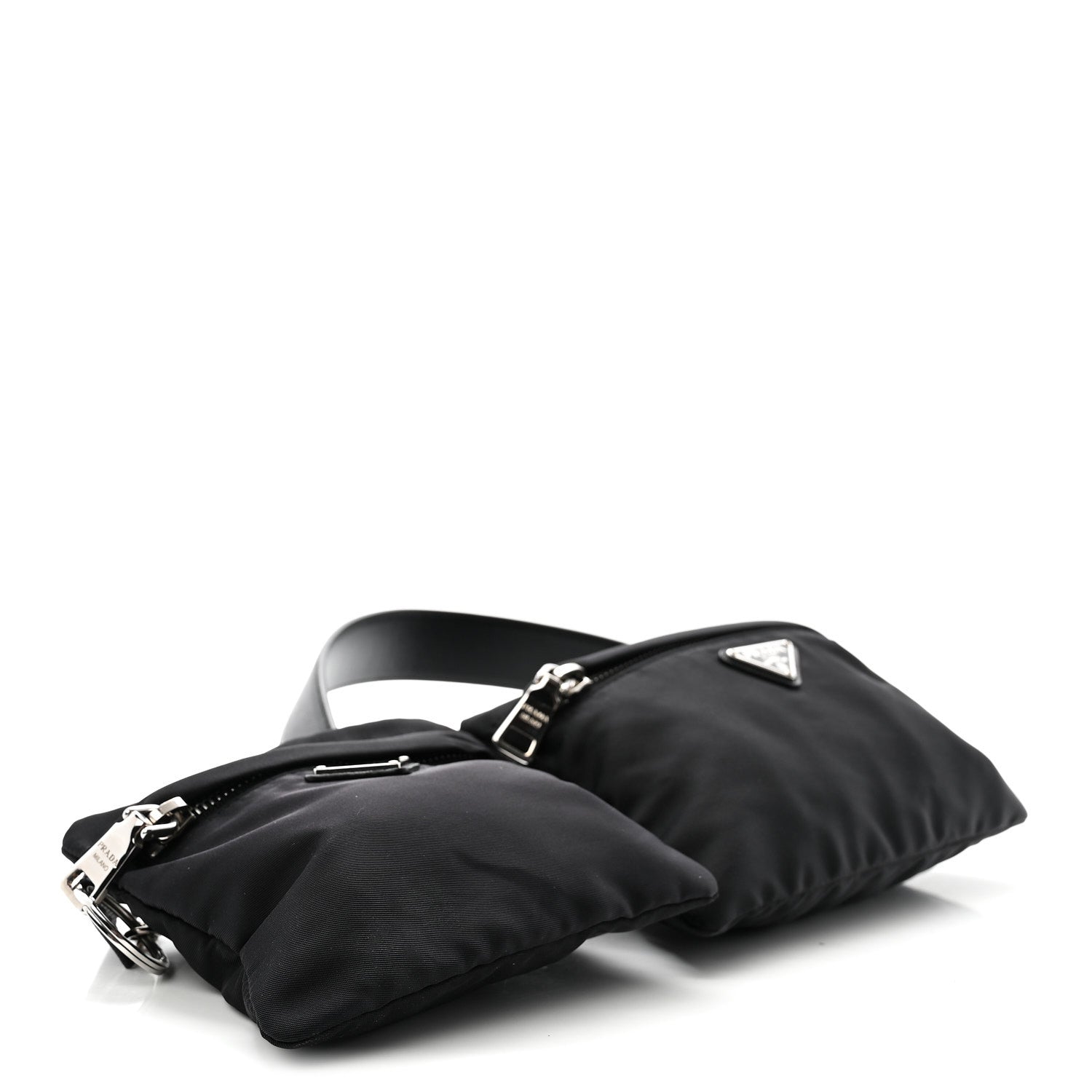 Prada Tessuto Nylon Saffiano Belt Bag 90 36 Black 4 of 9