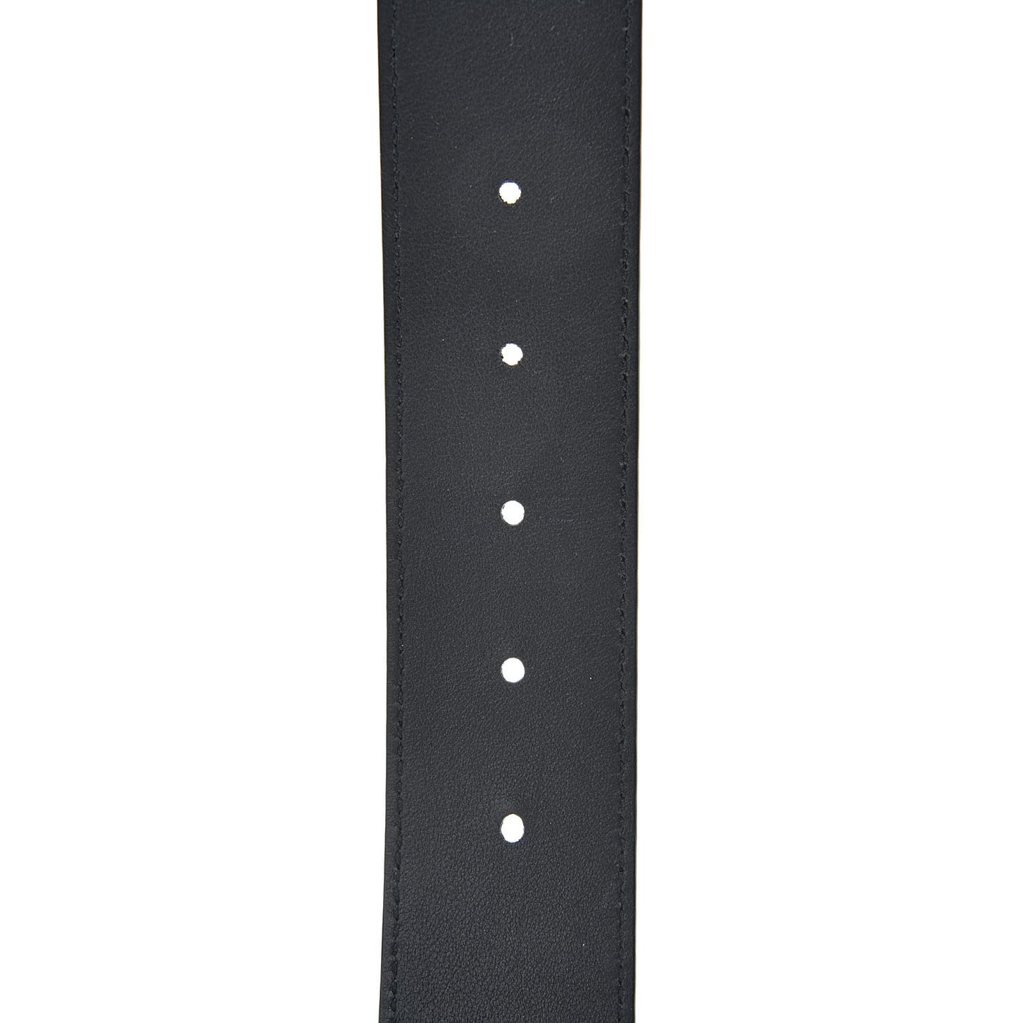 Moon Calfskin Pearl Double G 40mm Belt 80 32 Black Cream